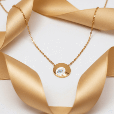 Gold Evil Eye Pendant Necklace