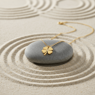 Gold Four-Leaf Clover Pendant Necklace
